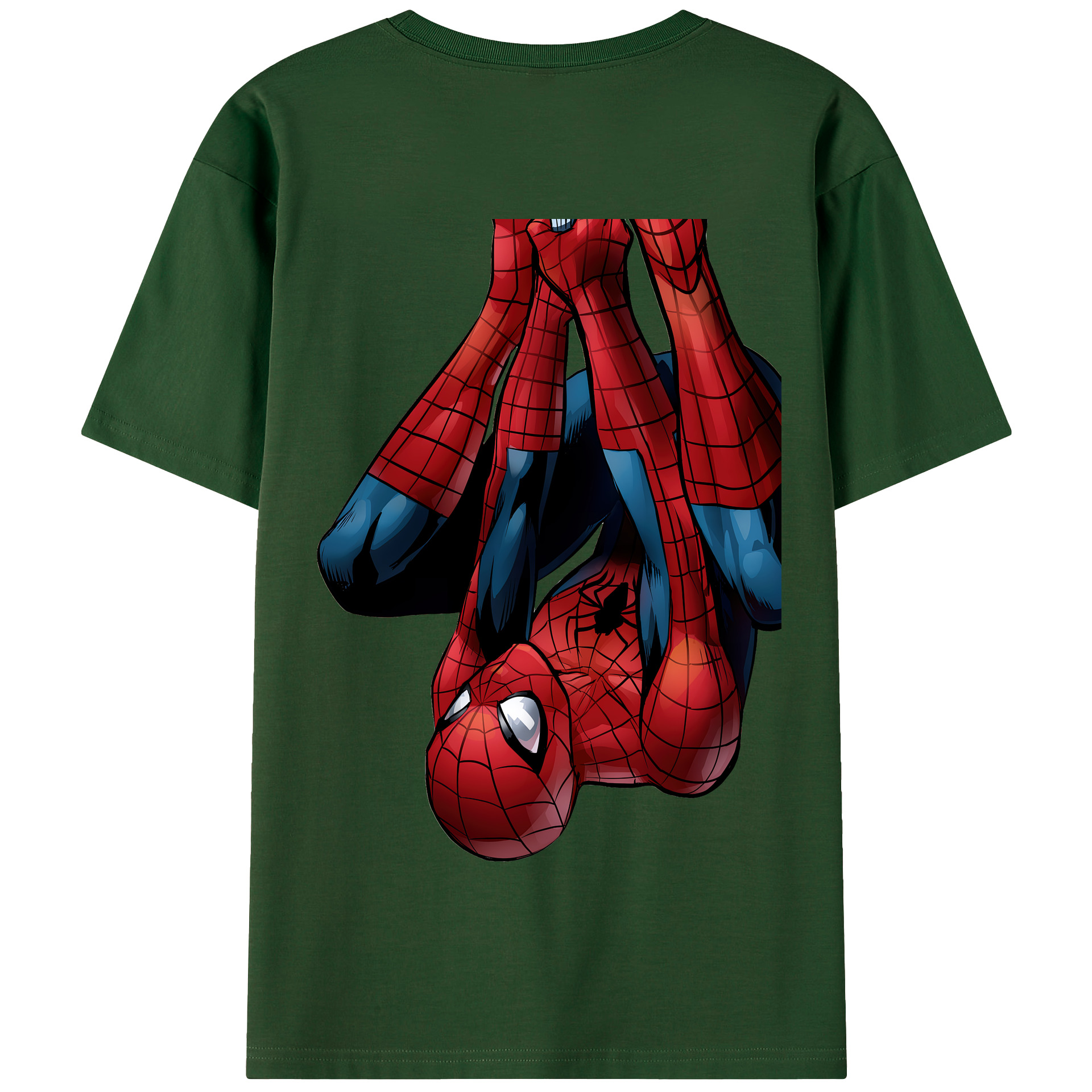 Spider Man スパイダーマン 綿100％半袖Tシャツ（背面プリント）